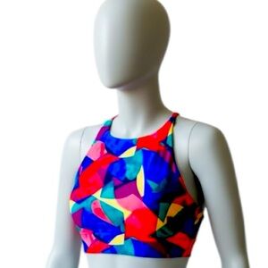 NWOT OLD NAVY Acitve Sports Bra, Powersoft, Geo, Performance wear, Sz 2X, XXL